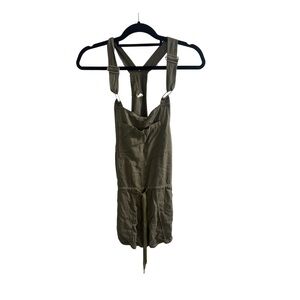 Streetwear Society Dark Green Shorts Overalls